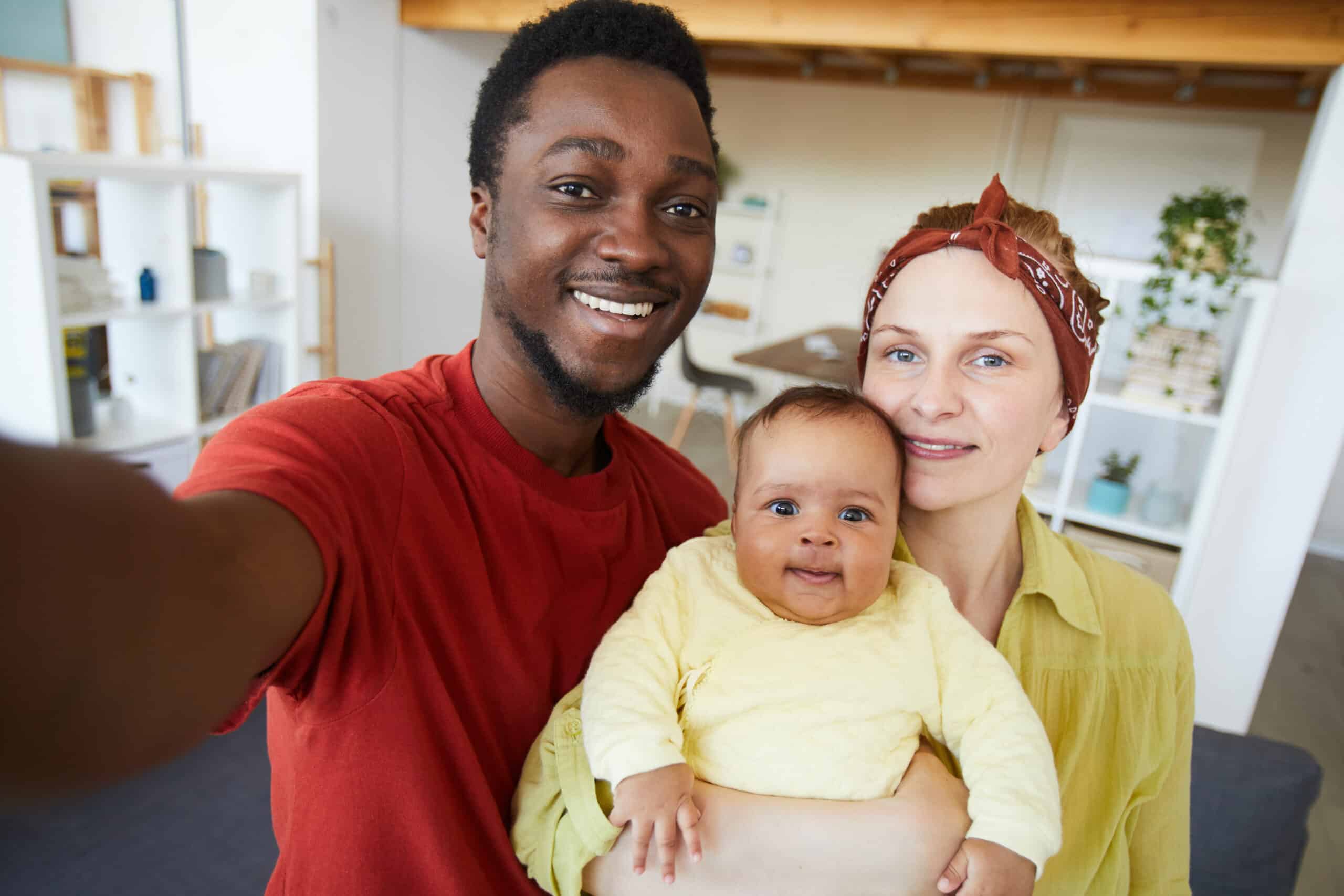 Young family with baby